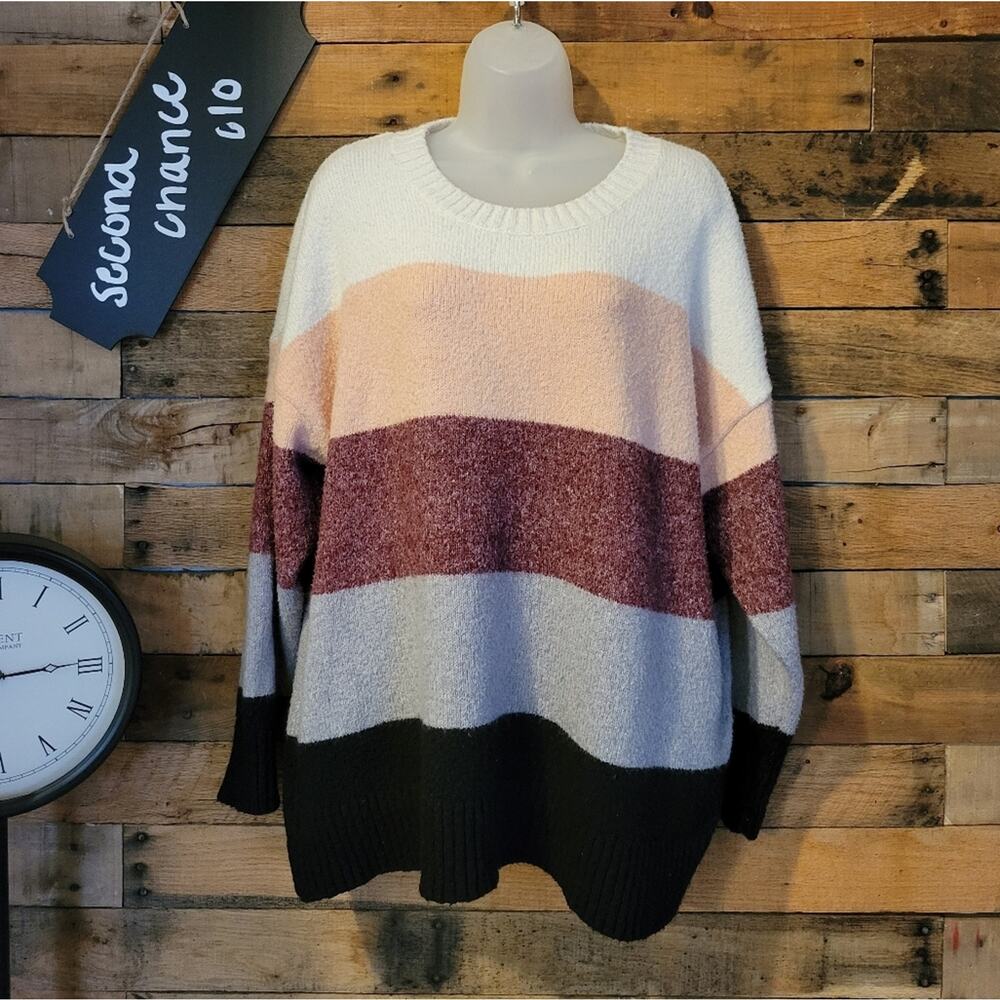 SALE-Divided by H&M women's stripped colorblock sweater size large